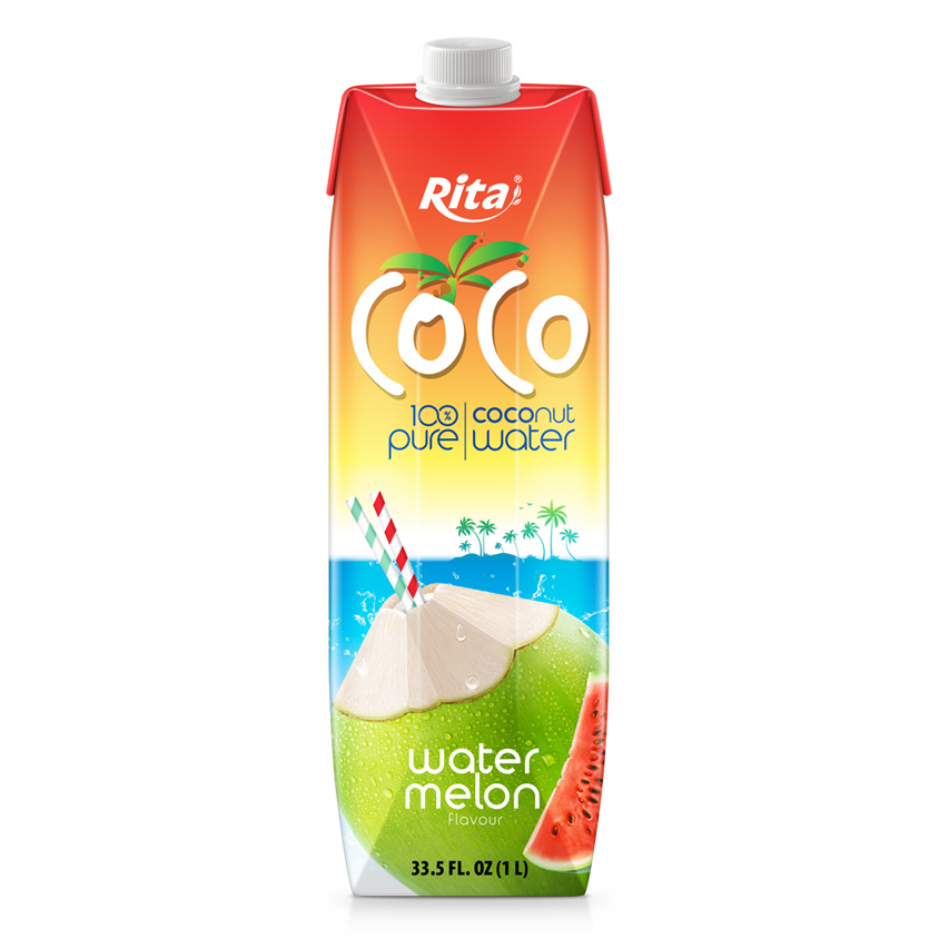 100% real coco organic pure coconut water and watermelon 1L