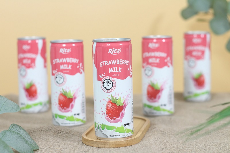 Wholesale Good Quality Strawberry Milk 250ml Can