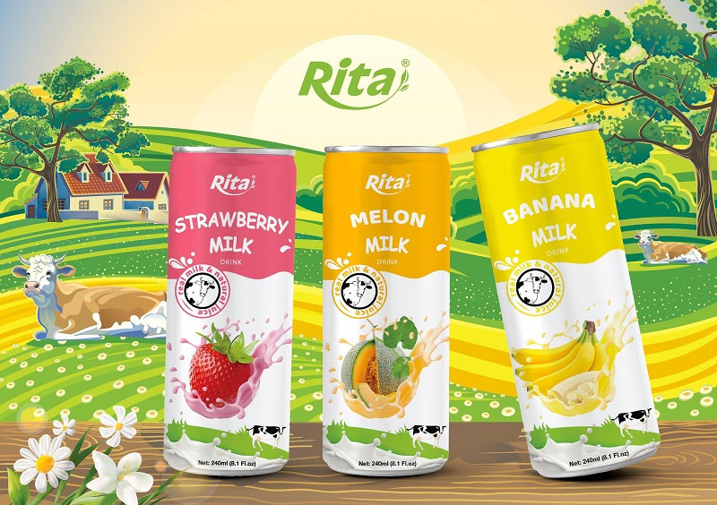 Supplier Real Milk Melon Juice 250ml Can