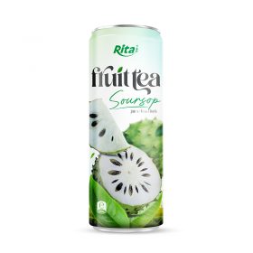 320ml Sleek alu can Soursop juice tea drink healthy with green tea non-alcoholic