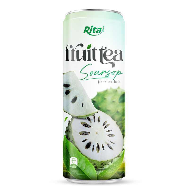 330ml Sleek alu can Soursop juice tea drink healthy with green tea non-alcoholic