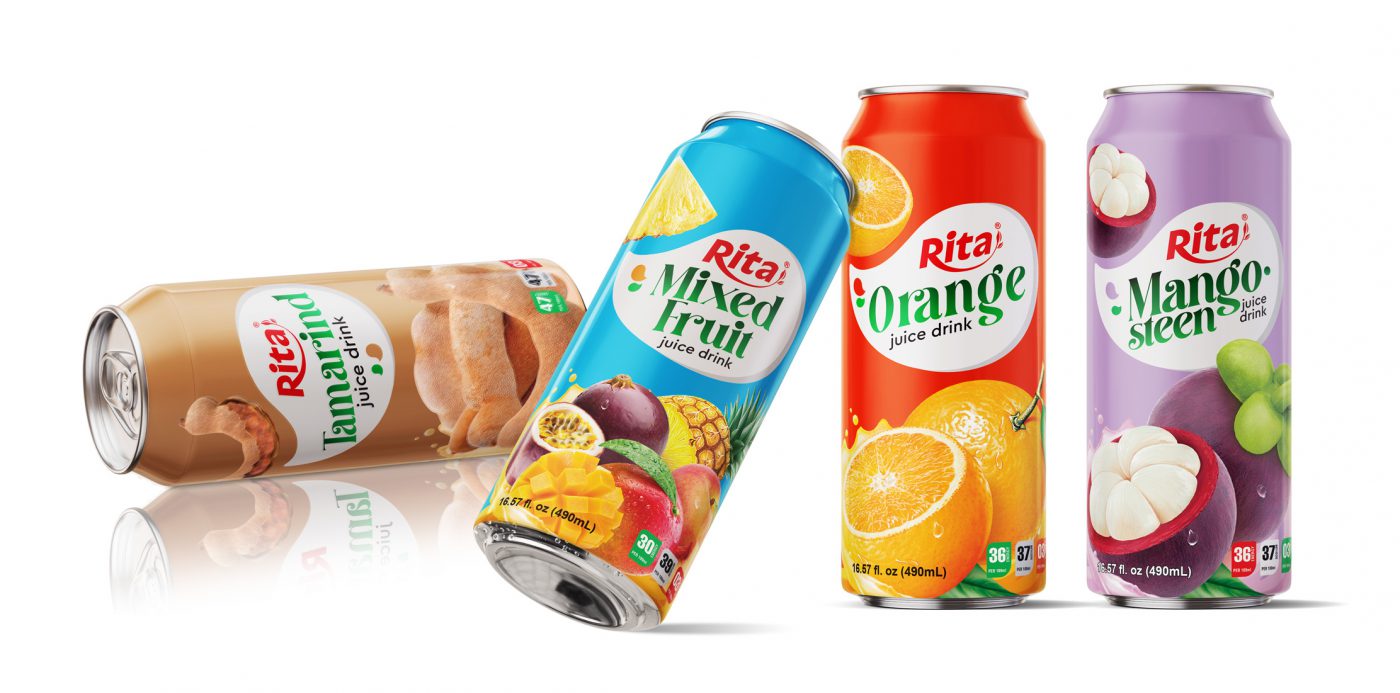 Rita Brand Real Tropical Fruit Juice Drink 490ml Can