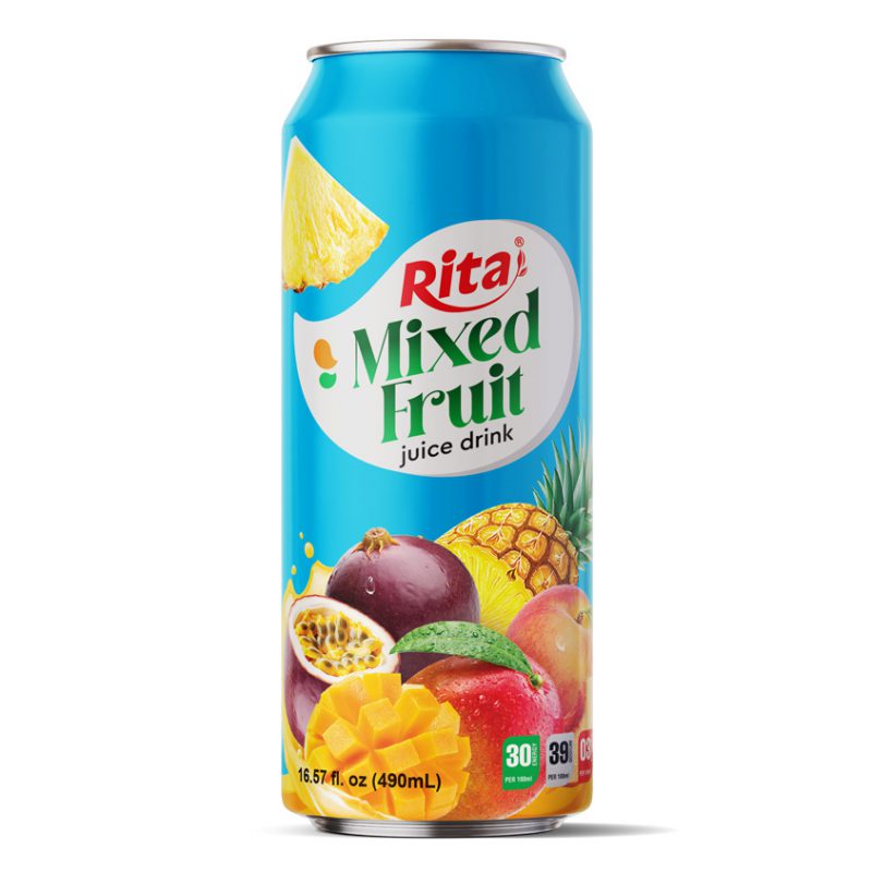 Rita Brand Real Best Fruit To Mixed Fruit Juice Drink 490ml Cans 