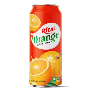 real fruit orange juice drink 490ml cans