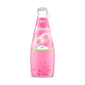 Wholesale Company 290ml Glass Bottle Falooda Rose Flavor