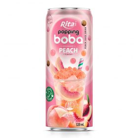 Wholesale Price Popping Boba Peach Flavor 320ml Can