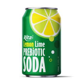 Lemon Lime Prebiotic Soda 330ml short can