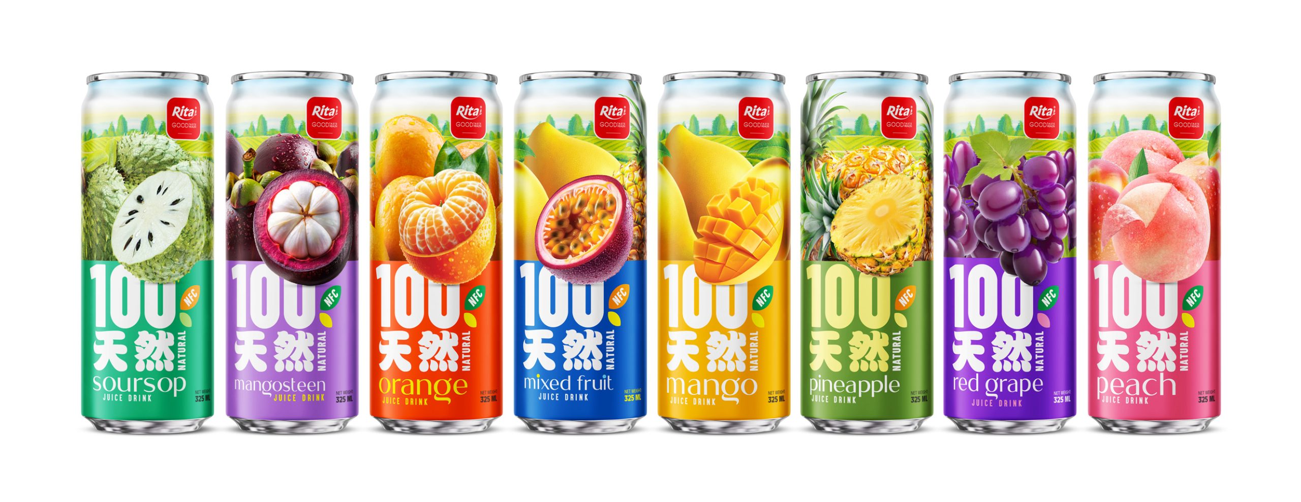 100 Natural Red Grape Juice Drink 325ml sleek can Poster 1