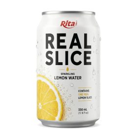 Sparkling Lemon Water with Real Fruit Slices 325ml Can