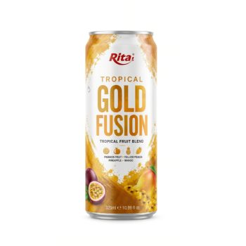 Tropical Gold Fusion fruit blend in 10.99 fl oz (325ml) cans