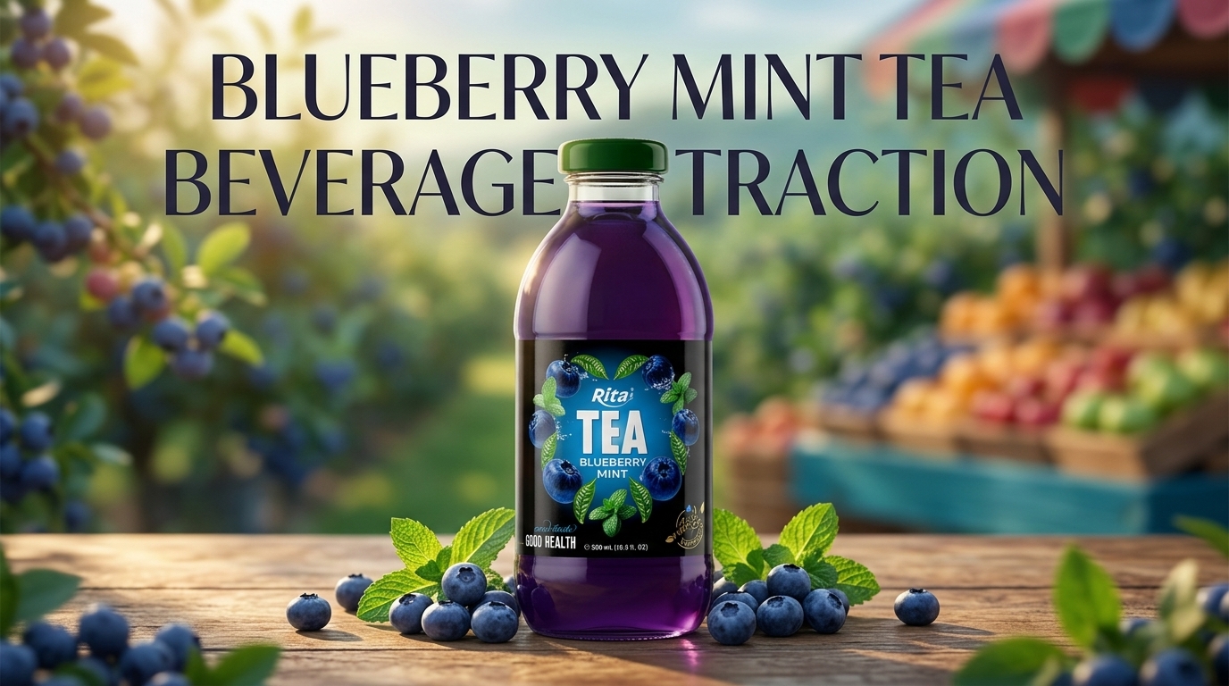 BLUEBERRY MINT TEA BEVERAGE TRACTION
