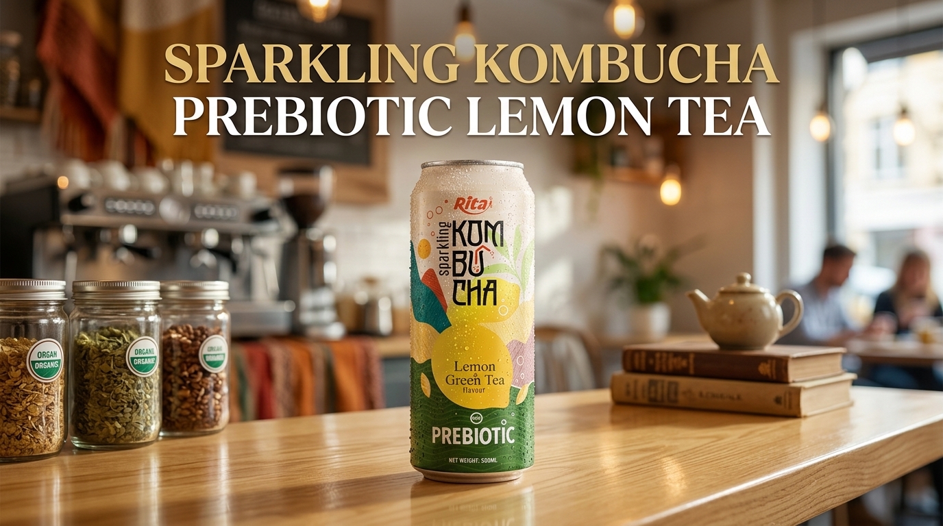 SPARKLING KOMBUCHA PREBIOTIC LEMON TEA