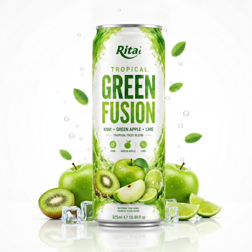 GREEN FUSION Tropical Fruit Blend Drink Poster 2