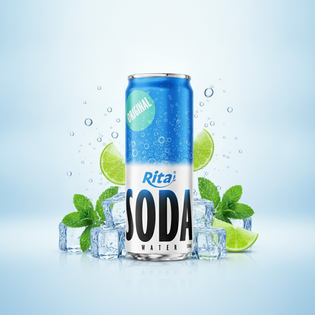 Sparkling Soda Water Drink 320ml Can Poster 2