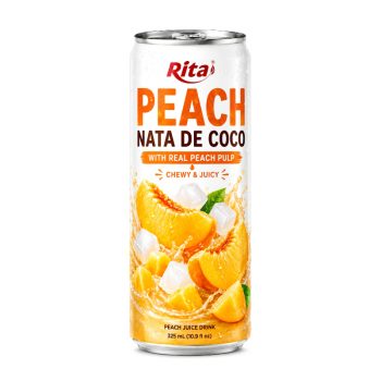 325 ml ( 10.9 fl oz) Peach nata de coco with real peach pulp