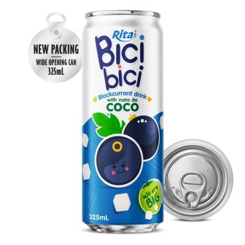 Bici Bici 325ml Blackcurrant drink with nata de Coco ( wide opening can)