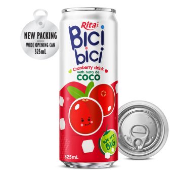 Bici Bici 325ml Cranberry drink with nata de Coco ( wide opening can)