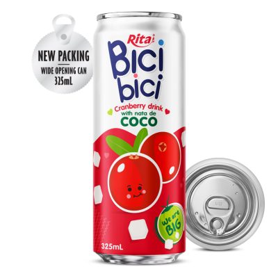 Bici Bici 325ml Cranberry drink with nata de Coco ( wide opening can)