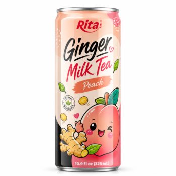 Ready-to-Drink Ginger Milk Tea with Peach Flavor 10.9 fl oz(325ml)