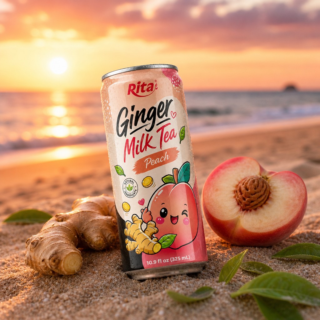 Ready-to-Drink Ginger Milk Tea With Peach Steals the Shelf - Image 1