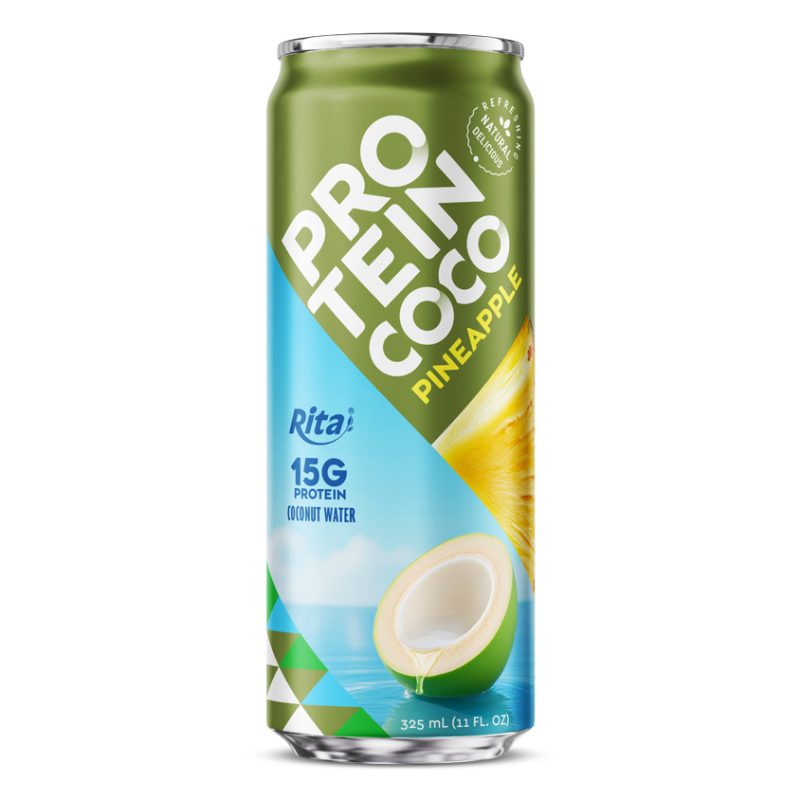 RITA Pineapple Flavored Protein Coconut Water 325ml Can with 15g Protein